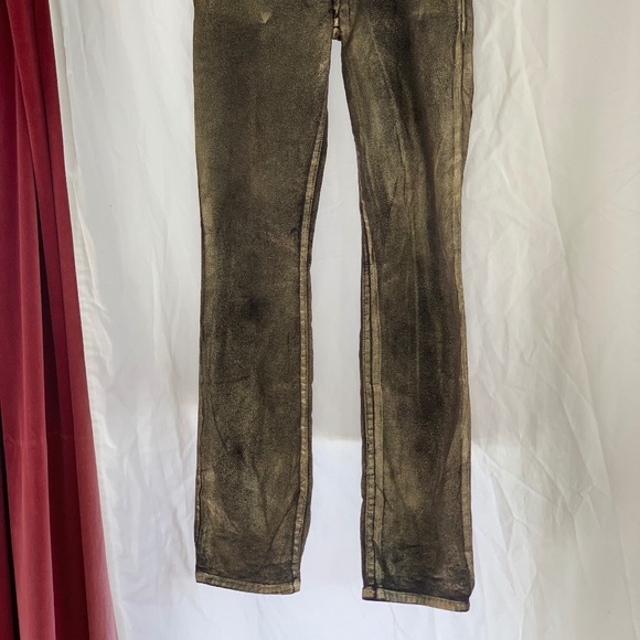 Robin's Jeans Gold Metallic Straight Leg Pants - Picture 4 of 4